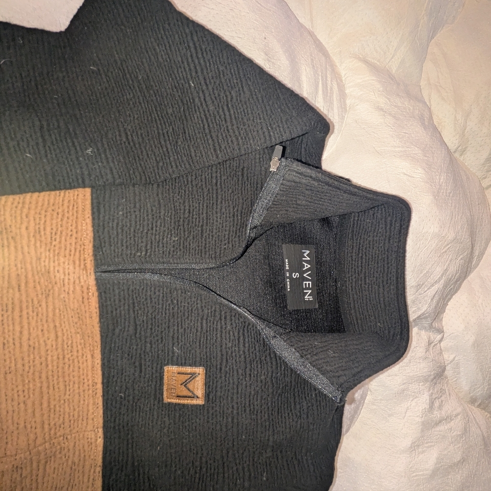 Boys Black and Brown Sweater